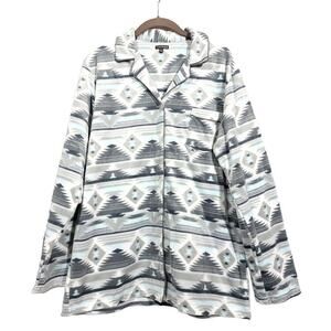 Hannah Intimates Sleep Shirt Size L Button Down Top Womens Fleece Soft Winter 